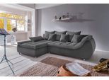 Ecksofa HOME AFFAIRE "Imola, bequem, aktuelle Steppung im Sitz, L-Form, Breite 270cm", grau (anthrazit), B:270cm H:90cm T:170cm, Microfaser PRIMABELLE (100% Polyester) / Struktur (82% Polyester, 9% Viscose, 7% Baumwolle, 2% Nylon);Kunstleder SOFTLUX / Struktur (82% Polyester, 9% Viscose, 7% Baumwolle, 2% Nylon);Cord (93% Polyester, 7% Polyamid), Sofas, Ecksofa, wahlweise mit Bettfunktion