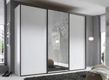 Schwebetürenschrank STAUD "Sinfonie Plus, edles Design in hochwertiger Qualität, Made in Germany", weiß, B:280cm H:222cm T:68cm, Holzwerkstoff, Schränke, Schwebetürenschrank, Mit Spiegeltür und vier verschiedenen Ausstattungsvarianten