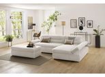 Ecksofa HOME AFFAIRE "Avesa L-Form", beige (creme), B:300cm H:80cm T:172cm, 95% Polyester, 5% Polyacryl, Sofas, Ecksofa, Wahlweise mit Armteilvertsellung und Bettfunktion, B/T/H: 300/172/80cm