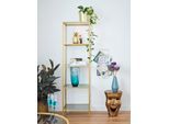 Regal PAROLI "Regal", gold, B:51cm H:175cm T:36cm, Regale, Regal, Grauglas