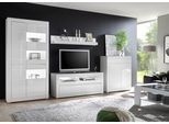Wohnwand HOME AFFAIRE "Carat", weiß (weiß, weiß hochglanz), B:370cm, Kastenmöbel-Sets, Wohnwand, wird jeweils mit zwei Leisten angeliefert, 1 x grau, 1 x weiss