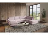 Wohnlandschaft HOME AFFAIRE "Calypso U-Form", rosa (altrosa), B:334cm H:85cm T:227cm, 100%Polyester, Sofas, Wohnlandschaft, wahlweise mit motorischer Relaxfunktion