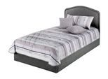 Polsterbett, grau, B:152cm L:212cm, Bezug Bett: Microfaser (100% Polyester);Bonnell-Federkernmatratze: Baumwoll-Mischgewebe (51% Polypropylen, 39% Polyester, 10% Baumwolle);Kaltschaummatratze: 100% Polyester, Bezug abnehm- und waschbar bis 60C Polyester), WESTFALIA SCHLAFKOMFORT, Betten, Polsterbett, mit Bettkasten
