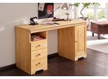 Schreibtisch HOME AFFAIRE "Lisa", beige (natur gebeizt, gewachst), B:140cm H:76cm T:50cm, Tische, Schreibtisch, aus Massivholz, in verschiedenen Farbvarianten, Breite 140 cm