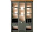 Vitrine HOME AFFAIRE "Cambridge", grün, B:147cm H:207cm T:45cm, FSC-zertifizierter Holzwerkstoff, Schränke, Vitrine, Höhe ca. 207 cm