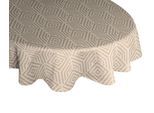 Tischdecke ADAM "Easy Diamond" Gr. 1, braun (dunkelbraun), Ø:145cm, Bio-Baumwolle, Tischdecken, Tischdecke, aus 100% Bio-Baumwolle