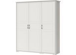 Kleiderschrank OTTO HOME "Evergreen, wahlweise in 3 Breiten, Höhe 224cm", weiß (elfenbeinfarben, weiß), B:191cm H:224cm T:58cm, Holzwerkstoff, MDF, Schränke, Kleiderschrank, im klassischen Landhausstil,FSC-zertifiziert,hochwertige UV Lackierung