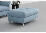 Hocker SIT & MORE "Marano", blau (hellblau), B:102cm H:43cm T:67cm, 98% Polyester, 2% Polyamid, Hocker, Hocker, mit Stauraum