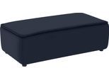 Hocker W.SCHILLIG "around-the-block", blau (blau z59), B:120cm H:39cm T:60cm, Longlife Xtra-Leder Z59: Glattleder mit modischer Prägung. Hautstärke 0, 9 - 1, 1 mm, Hocker, Hocker, mit eleganter Biese