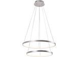 JUST LIGHT LED Pendelleuchte "CIRCLE", silber (silberfarben), 2, Ø 50cm H: 120cm, 1 Stk., Leuchten, LED Hängelampe, LED Hängeleuchte, LED Pendelleuchte