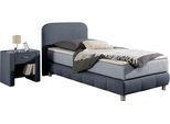 Boxspringbett HOME AFFAIRE "Cesson, in verschiedenen Breiten", blau, B:107cm L:207cm, Komplettbetten, Boxspringbett, inkl. Topper, wahlweise in H2, H3 oder H4 erhältlich