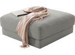 Polsterhocker 3C CANDY "Enisa II", silber, B:100cm H:49cm T:100cm, 100% Polyester, Hocker, Polsterhocker, passend zur Serie "Enisa II", wahlweise mit Flecken-Schutz-Bezug