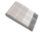 Plaid CASATEX "Harry Lontra", beige, B:130cm L:190cm, Kaschmir, Wolle, Wohndecken, Plaid, elegantes Design, große Karos