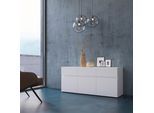 Lowboard HOME AFFAIRE "Rimini", weiß (alpinweiß), B:134,9cm H:59cm T:40cm, Holzwerkstoff, Sideboards, Lowboard, Breite 135 cm