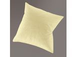 Kissenbezug IRISETTE "Lumen 8129", gelb (vanill), B:80cm L:80cm, Interlock-Jersey, Obermaterial: 100% Baumwolle, Kissenbezüge, Kissenbezug, hochwertig und traumhaft weich
