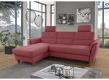 Ecksofa HOME AFFAIRE "Palmera L-Form, B: 244 cm - OTTO. Verlässliche Qualität.", lila (chianti), B:244cm H:89cm T:163cm, 100% Polyester;Struktur (100% Polyester);Luxus-Microfaser in Lederoptik (100% Polyester), Sofas, Ecksofa, optional Bettfunktion & Bettkasten, Federkern