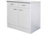 Unterschrank FLEX-WELL "Wito", weiß (weiß, fantasie), B:80cm H:85cm T:60cm, Holzwerkstoff, Schränke, Unterschrank, (B x H x T) 80 x 85/86 x 60 cm, für viel Stauraum