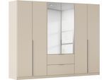 Drehtürenschrank OTTO HOME "Kleiderschrank Schrank Garderobe AGORDO mit Dekor- oder Hochglanzfront", beige (beige (champagner)), B:271cm H:229cm T:54cm, Holzwerkstoff, Schränke, Drehtürenschrank, mit Außenschubkästen, in 7 Breiten und 2 Höhen MADE IN GERMANY