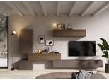 Wohnwand HOME AFFAIRE "Infinity, 7tlg. Breite 340 cm, Höhe variabel, Schrankwand, Anbauwand", braun (bronzo, mercure nb holzstruktur), B:340cm H:169cm T:30cm, Kastenmöbel-Sets, Wohnwand, (Lowboard hängend 2tlg., 2x Hängeschr., 2x Hängewürfel, Würfel-Elem.)