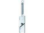 Gemüsehobel RÖSLE, silber (edelstahlfarben), L:28cm, Edelstahl 18/10, Küchenreiben, Gemüsehobel, Gourmethobel für Parmesan, Trüffel oder Pilze, stufenlos verstellbar