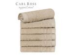 Gästehandtücher CARL ROSS "HygieniCotton", braun (cork), B:30cm L:50cm, Frottee, Obermaterial: 100% Baumwolle, Handtücher, Gästehandtücher, mit 2 Aufhängekordeln