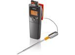 Grillthermometer GEFU "CONTROL", schwarz, B:5cm H:3cm T:24,3cm, Edelstahl, Kunststoff, Temperaturmessgeräte, Grillthermometer, App-gesteuert mit bis zu 30 Meter Reichweite in Echtzeitübertragung