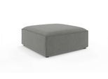 Polsterhocker OTTO HOME "HAILY Sitzhocker XL passend zur Serie, Maße B/T/H: 100/100/42 cm", grau (dunkelgrau), B:100cm H:42cm T:100cm, 100% Polyester, Hocker, Polsterhocker, als Modul oder separat verwendbar, für individuelle Zusammenstellung