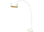 SALESFEVER Bogenlampe "Luca", gold (weiß, goldfarben), 1, Ø 40cm H: 201cm, Leuchten, Bogenlampe