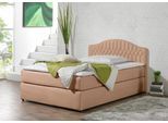 Boxspringbett MAINTAL, braun (cappuccino), Liegefläche B/L: 100cm x 200cm, H2 + H2, 7-Zonen-Kaltschaummatratze, Seitliche Einfassung Unterbox und Obermatratze: Mikrovelours (100% Polyester);Spiegelfläche der Unterbox und Obermatratze: 100% Polyester, Komplettbetten, Boxspringbett, in diversen Ausführungen