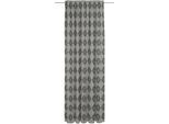 Vorhang ADAM "Romantic Puligny" Gr. 1, schwarz (schwarz, beige), B:142cm H:145cm, Jacquard, Baumwolle, Gardinen, Vorhang, aus 100% Bio-Baumwolle