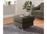 Hocker SIT & MORE "Cardoso", grau (taupe), B:58cm H:47cm T:58cm, Luxus-Microfaser 2 (100% Polyester);Luxus-Microfaser ALTARA NUBUCK (100% Polyester);Luxus-Microfaser 1 (100% Polyester), Hocker, Hocker