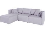 Ecksofa OTTO HOME "Nöre L-Form", grau (hellgrau), B:262cm H:74cm T:172cm, Samtoptik (100% Polyester);Struktur (100% Polypropylene);Webstoff (100% Polyester);Struktur fein (100% Polyester);Luxus-Microfaser Lederoptik (100% Polyester);Baumwoll-/Leinenmix (60% Baumwolle/40% Leinen), Sofas, Ecksofa, 3 Teile, in vielen Bezugsqualitäten und Farben. Modulteile s. "Nöre"