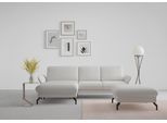Ecksofa SIT & MORE "Fashion L-Form", grau (hellgrau), B:253cm H:84cm T:165cm, Sofas, Ecksofa, wahlweise mit Kopfteilverstellung und Vorziehsitz, motorisch