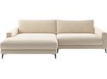 Ecksofa HOME AFFAIRE "Downtown, B/T/H: 272/190/84 cm L-Form", beige (natur), B:272cm H:84cm T:190cm, 100% Polyester, Sofas, Ecksofa, weicher Sitzkomfort auch in Cord und Bouclé, incl. Zierkissen