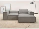 Ecksofa HOME AFFAIRE "Watertown, kompakte L-Form, 246 cm breite für kleinere Räume", grau, B:246cm H:68cm T:171cm, 95% Polyester, 5% Nylon, Sofas, Ecksofa, modernes Ecksofa mit Feincordbezug, platzsparend & bequem