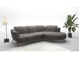 Ecksofa SIT & MORE "Zoe", grau (fango), B:309cm H:87cm T:199cm, 100% Polyester, Sofas, Ecksofa, ink.Sitztiefenverstellung, wahlweise mit Kopfteilverstellung