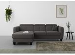 Ecksofa SIT & MORE "Belluci L-Form", grau (fango), B:247cm H:85cm T:170cm, Sofas, Ecksofa, inklusive Federkern, wahlweise mit Bettfunktion und Bettkasten
