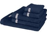 Handtuch Set ROSS "Sinfonie", blau (denim), 5 Stk., Frottier, Frottier, Obermaterial: 100% Baumwolle, Handtuch-Sets, Handtuch Set, beinhaltet Handtücher, Badetuch und Gästetücher