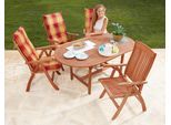 Garten-Essgruppe MERXX "Maracaibo", braun, Obermaterial: 100% Polyester. Füllung: 100% Polyurethan, Sitzmöbel-Sets, Garten-Essgruppe