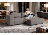 Ecksofa OTTO HOME "TIARRA Design-Sofa mit Ottomane recht/links bestellbar, Breite 241 cm", taupe, B:241cm H:76cm T:168cm, 100% Polyester, Sofas, Ecksofa, L-Form mit hochelastischer Schaum und Wellenunterfederung