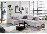Ecksofa "SO 4100 mit komfortablen Federkern und Kopfteilverstellung", silber (silber 45), B:291cm H:80cm T:226cm, SET ONE BY MUSTERRING, Sofas, Ecksofa, wahlweise mit Bettfunktion und Sitztiefenverstellung, L-Form