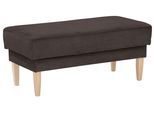 Hockerbank HOME AFFAIRE "Scalea", braun (dunkelbraun, buche), B:110cm H:51cm T:55cm, Microfaser in Antiklederoptik (92% Polyester, 8% Polyamid), Hocker, Hockerbank
