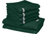 Handtuch Set ROSS "Sinfonie", grün (tanne), Frottier, Frottier, Obermaterial: 100% Baumwolle, Handtuch-Sets, Handtuch Set, beinhaltet: Handtücher und Badetücher