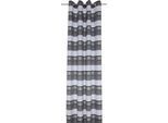 Vorhang WIRTH "Menorca" Gr. 2, grau (anthrazit), B:135cm H:175cm, Baumwolle, Polyester, Gardinen, Vorhang