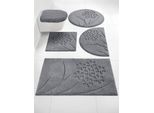 Badematte GRUND Gr. 8, grau, WC-Vorleger rechteckig ohne Ausschnitt (45cm x 50cm) WC-Deckelbezug (47cm x 50cm), 1 Stk., Badematten, Badematte