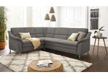 Ecksofa SIT & MORE "Cardoso L-Form", grau, B:249cm H:90cm T:209cm, Flachgewebe (100% Polyester);Struktur (100% Polyester);Luxus-Microfaser (90% Polyester, 10% Polyamid), Sofas, Ecksofa, mit Federkern, wahlweise mit Bettfunktion und Schubkasten