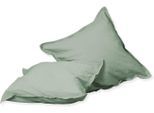 Kissenbezüge PRIMERA "Kissenbezüge »Stone Washed«, Primera (2 Stück)", grün (olive), B:80cm L:80cm, Renforcé, Obermaterial: 100% Baumwolle, Kissenbezüge, Kissenbezüge, mit Stone-Washed Optik
