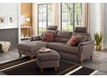 Ecksofa HOME AFFAIRE "Palmera L-Form, B: 244 cm - OTTO. Verlässliche Qualität.", braun, B:244cm H:89cm T:163cm, 100% Polyester;Struktur (100% Polyester);Luxus-Microfaser in Lederoptik (100% Polyester), Sofas, Ecksofa, optional Bettfunktion & Bettkasten, Federkern