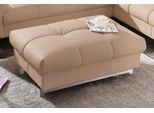 Hocker COTTA "Chef", braun (cappuccino), B:100cm H:46cm T:64cm, Leder Advantage (ein abgedecktes Spalt-Rindsleder)Bitte beachten Sie, dass Lederbezüge mehr Nähte aufweisen als Stoffbezüge;Softlux-Kunstleder;NaturLeder (echtes Rindsleder);Luxus-Microfaser (100% Polyester), Hocker, Hocker, mit edlen Metallfüßen