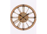Wanduhr HEINE HOME, braun, Wanduhren, B/H/T: 50cm x 50cm x 5,5cm, Wanduhr, B:50cm H:50cm T:5,5cm